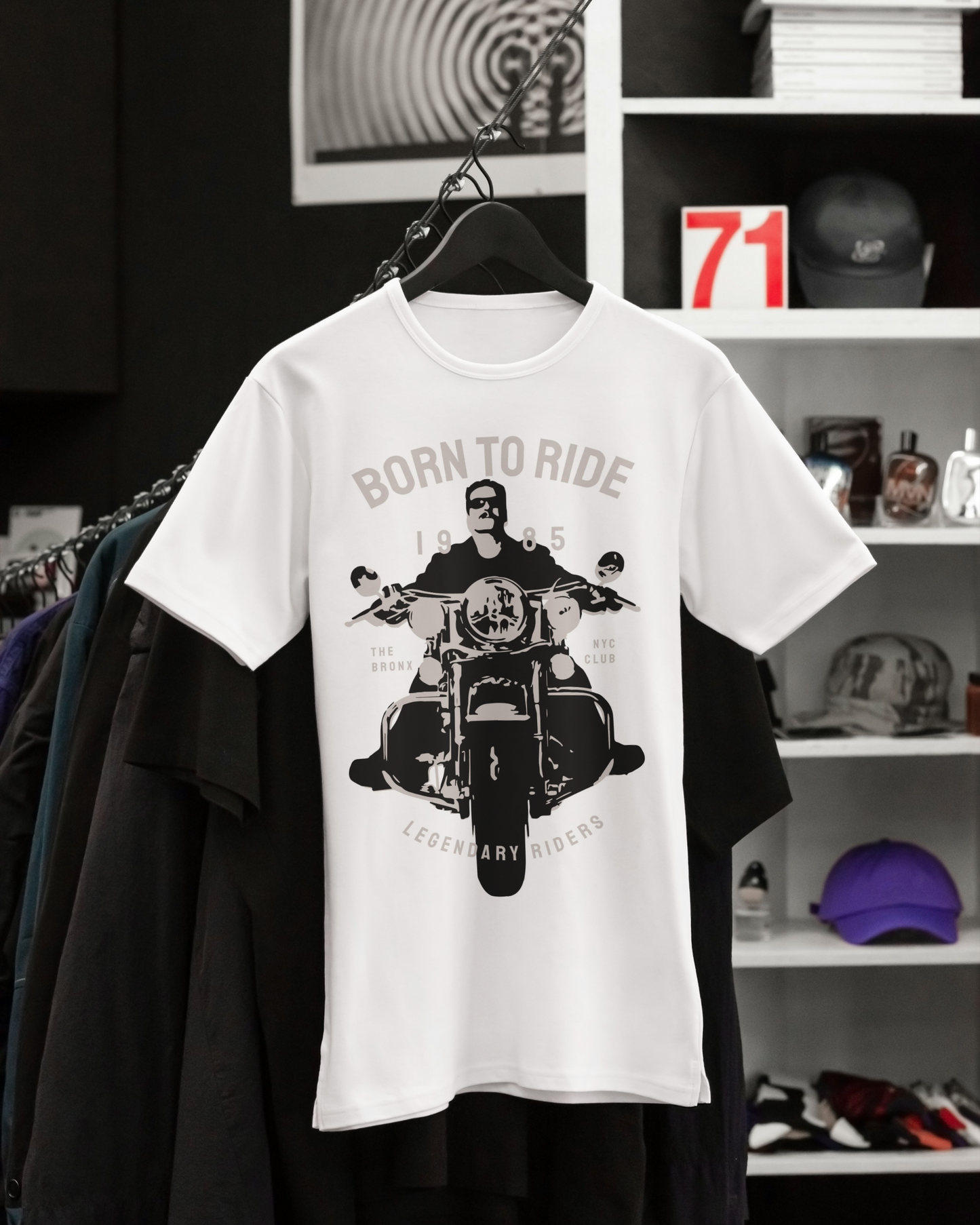 Born to Ride Unisex Cotton Crew Tee | Motorcycle Lovers Gift | Biker Tee for Men & Women | Casual Wear | Motorcycle Enthusiast Apparel