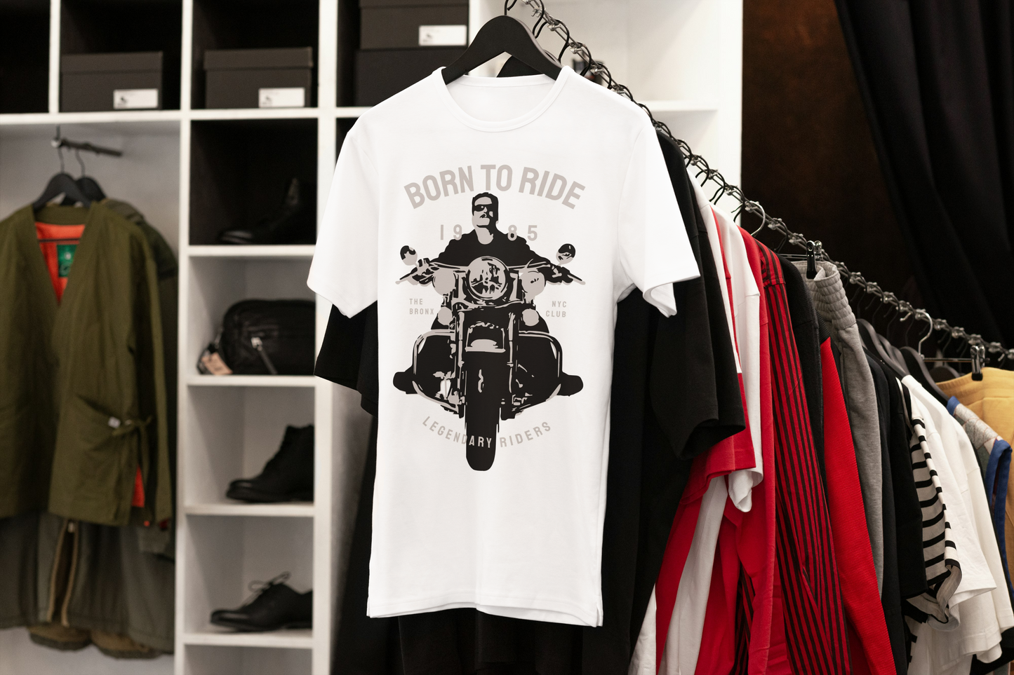Born to Ride Unisex Cotton Crew Tee | Motorcycle Lovers Gift | Biker Tee for Men & Women | Casual Wear | Motorcycle Enthusiast Apparel