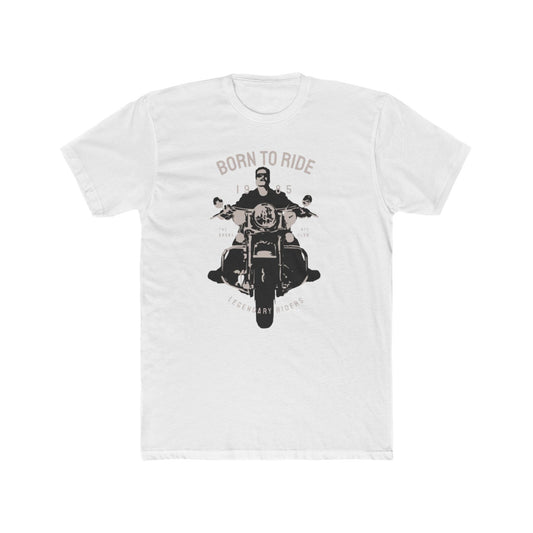 Born to Ride Unisex Cotton Crew Tee | Motorcycle Lovers Gift | Biker Tee for Men & Women | Casual Wear | Motorcycle Enthusiast Apparel
